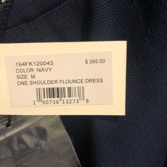 NEW Milly 1 Shoulder Flounce Dress Size M - Picture 9 of 10